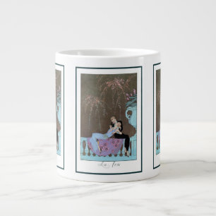 Grande Tasse Feux d'artifice Art Déco vintage Le Feu, George Ba
