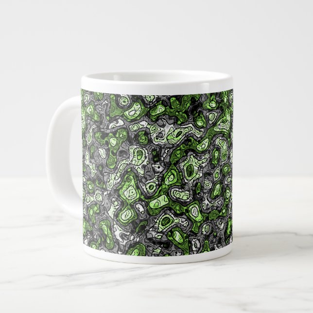 Grande Tasse Fier trippy grunge funky abstrait agender Pride (Devant gauche)