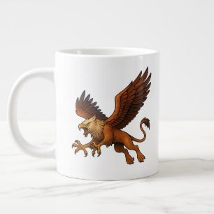 Grande Tasse Fierce Plongée Golden Griffin Mythologie Imaginair