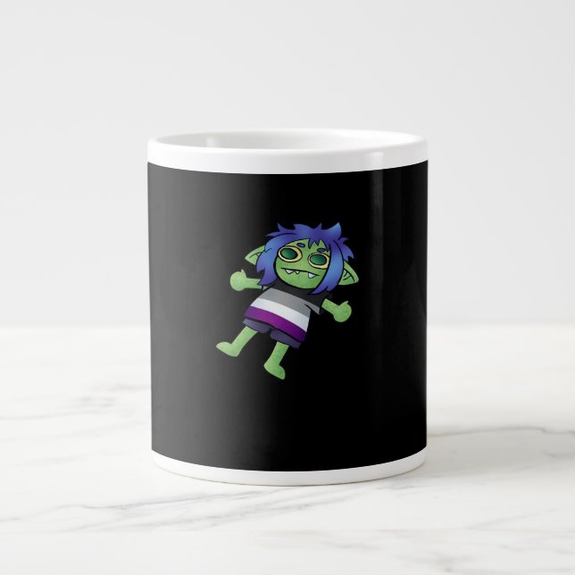 Grande Tasse Fierté asexuée Goblincore Gobelin Classique (Devant)