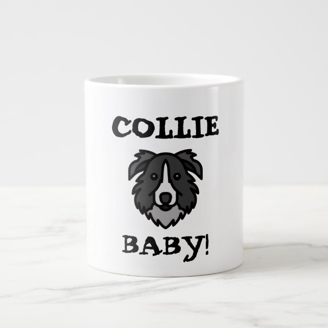 Grande Tasse Fierté de l'amant du Border Collie Design de chien (Devant)