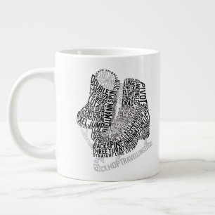 Grande Tasse Figure Patinage Word Art Patinage sur glace