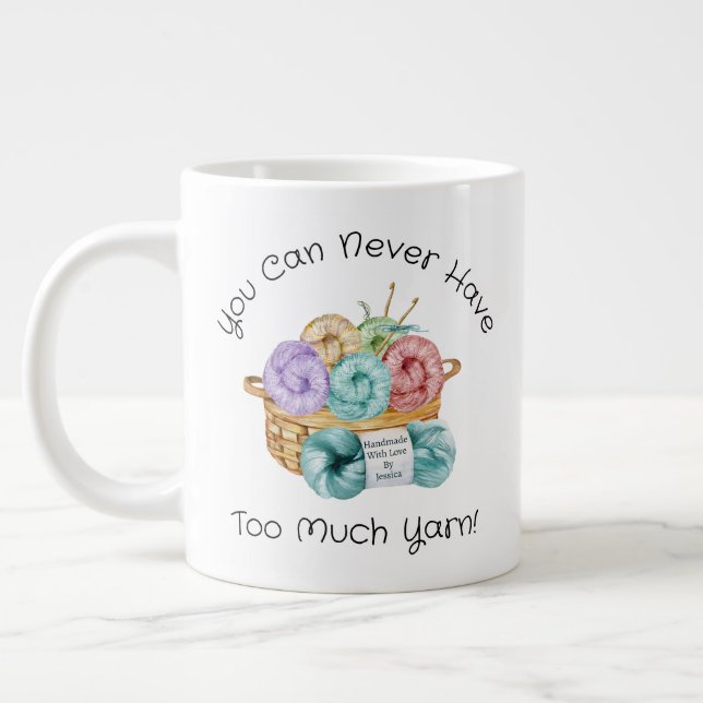 Grande Tasse Fil à crocheter personnalisé (Gauche)