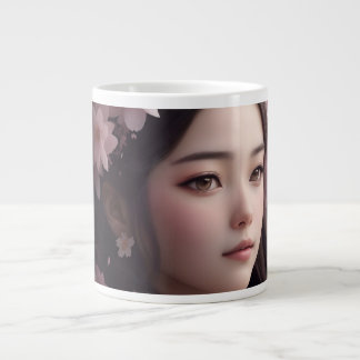 Grande Tasse Fille adorée en fleurs de cerisier