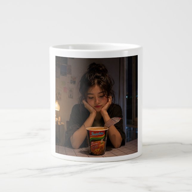 Grande Tasse Fille aux Nouilles (Devant)