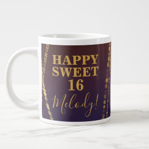 Grande Tasse Fille Bordeaux Rouge Bourgogne Glam Sweet 16 Anniv