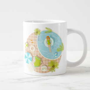 Grande Tasse Fille de piscine en bikini plage d'été