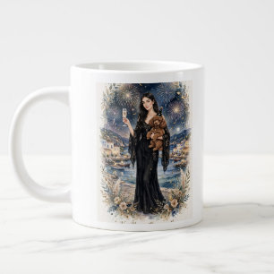 Grande Tasse Fille embrassant un chiot Caniche – Maman Caniche