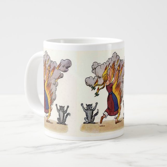 Grande Tasse Fille en flammes de Struwwelpeter (Devant gauche)