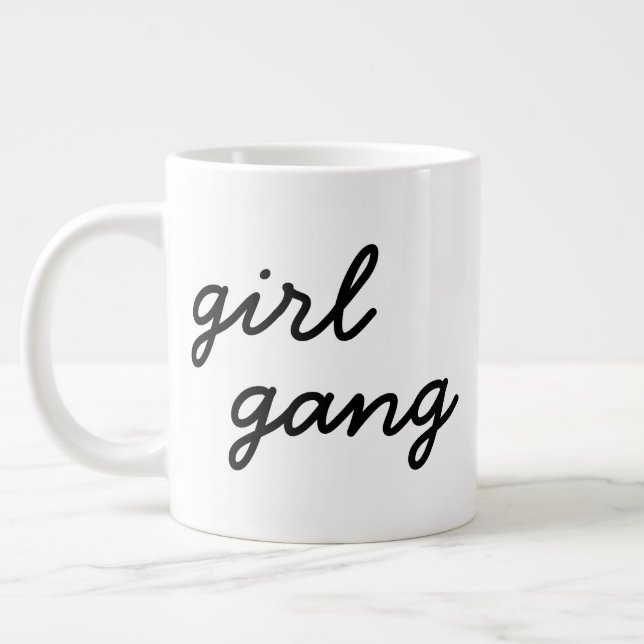Grande Tasse fille gang mignon moderne féministe script de puis (Gauche)