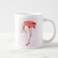 Flamant rose avec Cocktail