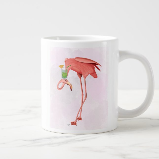 Grande Tasse Flamant rose avec Cocktail (Droite)