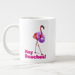 Grande Tasse Flamant rose avec tube intérieur