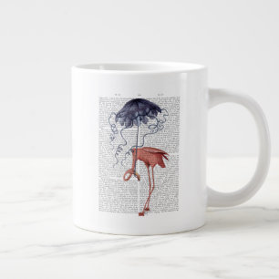 Grande Tasse Flamant rose et parasol