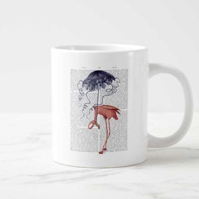 Grande Tasse Flamant rose et parasol (Droite)