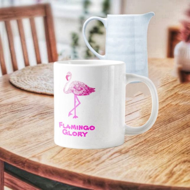 Grande Tasse Flamant rose gloire (Enjoy sipping your favorite beverage, from your Flamingo Glory Giant Coffee Mug!)