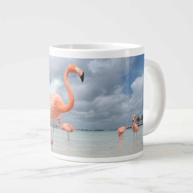 Grande Tasse Flamants roses Beach Aruba (Devant droit)