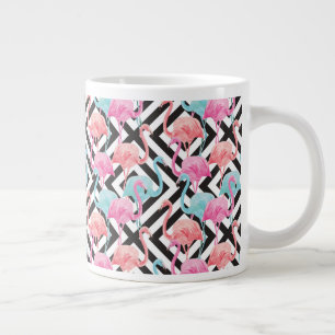 Grande Tasse Flamants roses sur le Motif de conception en gras