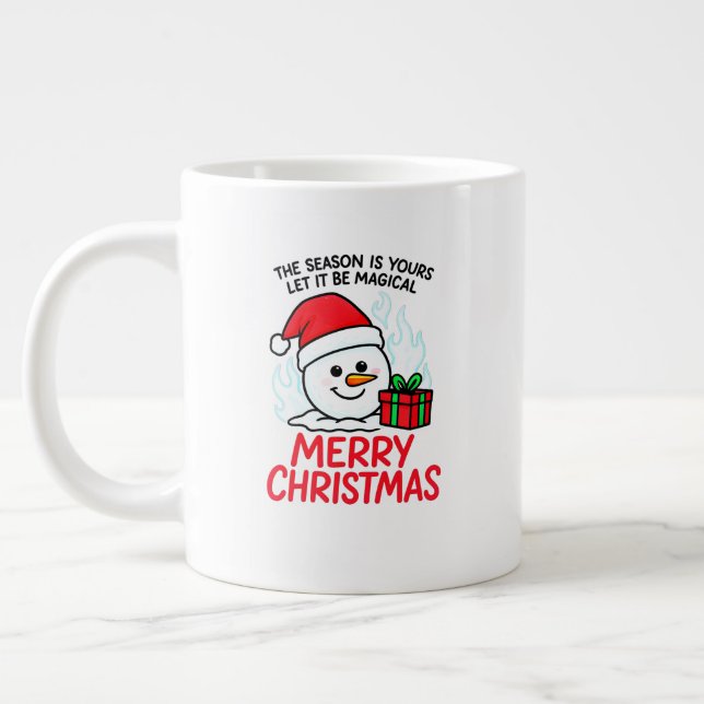 Grande Tasse Flaming Snowman Jumbo Christmas Extra Holiday gift (Gauche)
