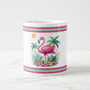 Grande Tasse Flamingo rose tropicale/Floride