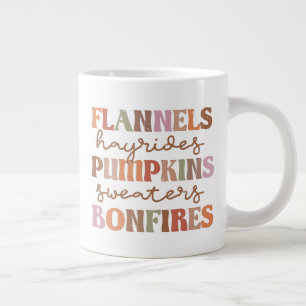 Grande Tasse Flannings Bonfires Citrouille