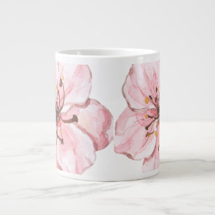 Grande Tasse Fleur de cerisier rose illustrée à la main