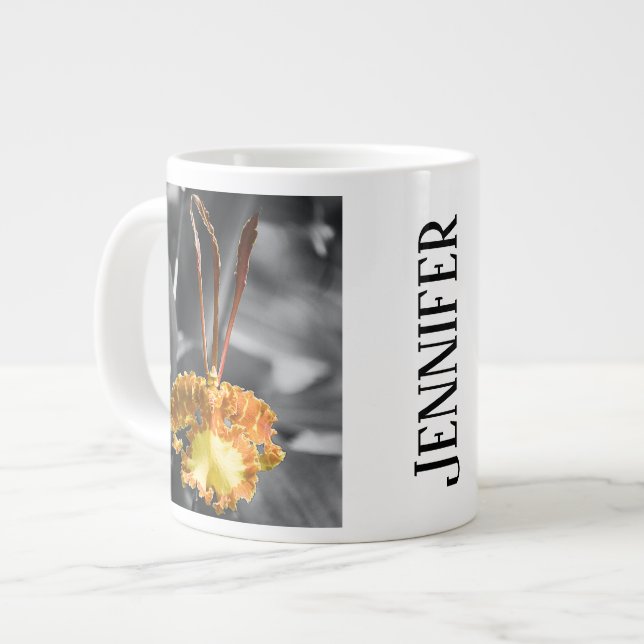 Grande Tasse Fleur d'orchidée jaune (Devant gauche)