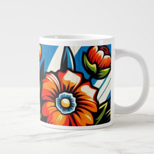 Grande Tasse Fleur Éclatante (Droite)