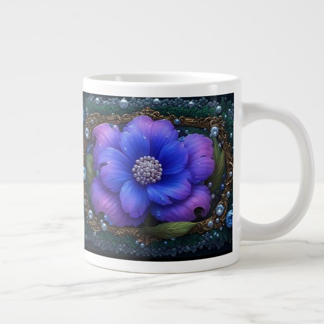 Grande Tasse Fleur Luxueuse Avec Cadre Orné (Droite)
