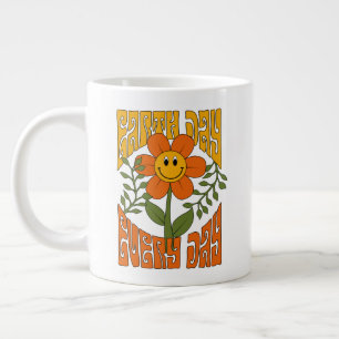 Grande Tasse Fleur marguerite rétro des années 70