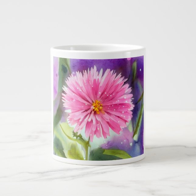 Grande Tasse Fleur pourpre (Devant)