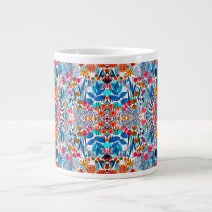 Grande Tasse Fleur sauvage aquarelle artistique