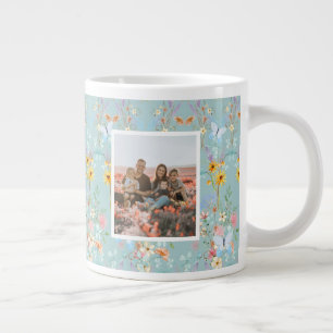 Grande Tasse Fleur sauvage Best Nana Watercolor Photo Fête des 