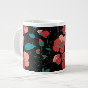 Grande Tasse Fleur sauvage Wonderland motif de fleurs stylisé