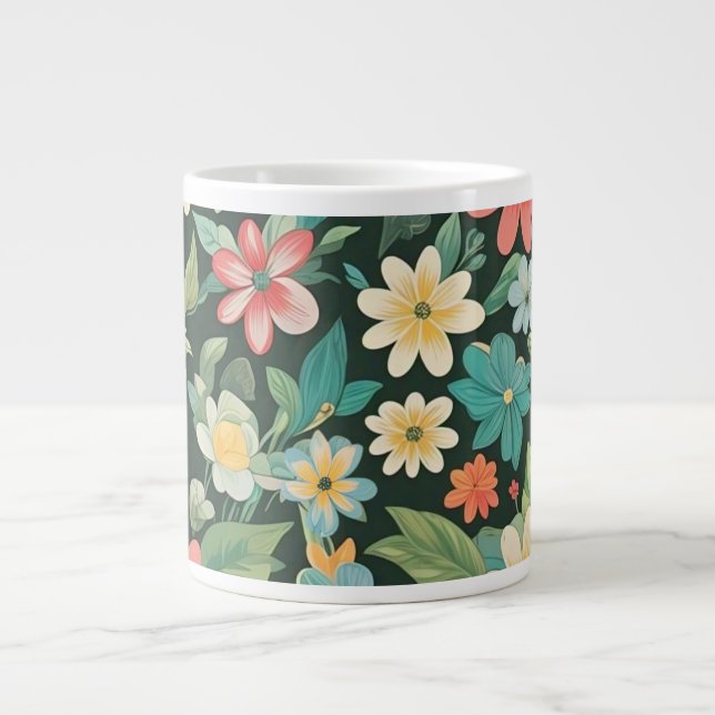 Grande Tasse Fleuris/ Printemps Colorés  (Devant)