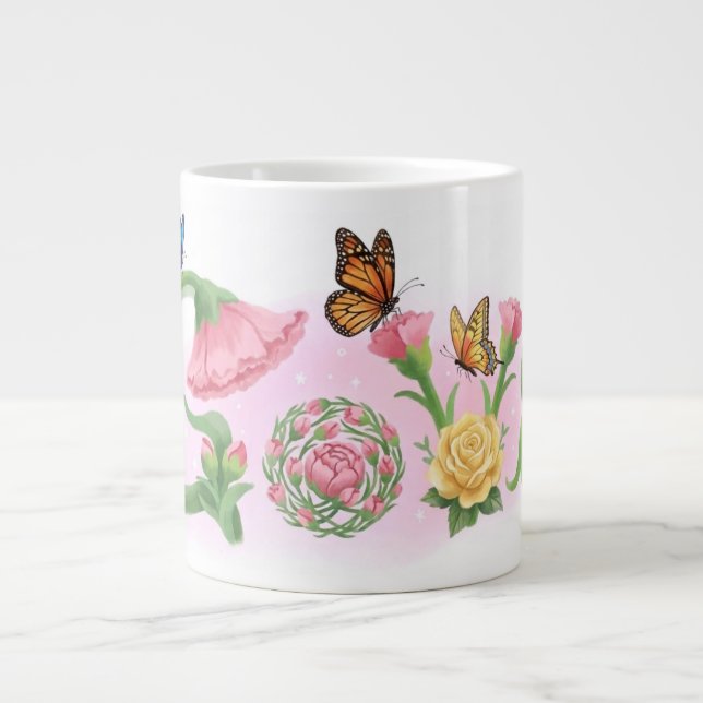Grande Tasse Fleurs Amour  (Devant)