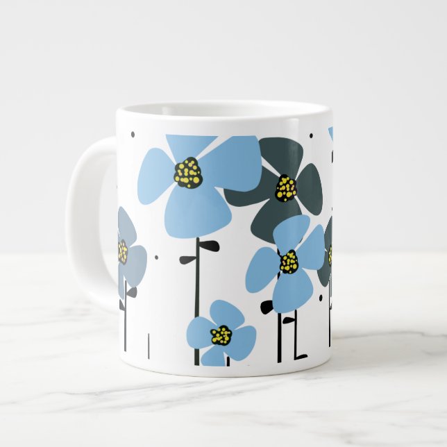 Grande Tasse Fleurs bleues (Devant gauche)