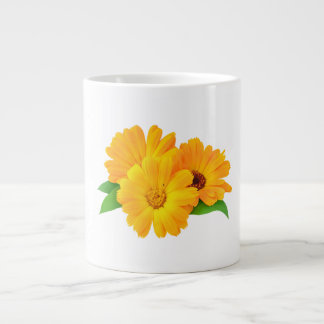 Grande Tasse Fleurs Calendula arrangées