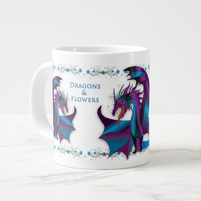 Grande Tasse Fleurs de dragon de fer Nom mystique féminin (Devant gauche)
