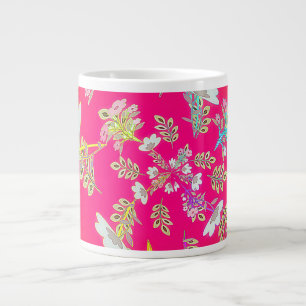 Grande Tasse Fleurs de l'arc-en-ciel en fleurs