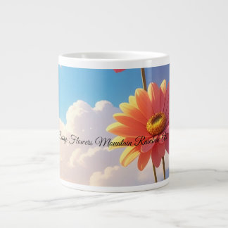 Grande Tasse Fleurs de marguerite vibrantes Montagne Arc-en-cie