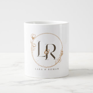 Grande Tasse Fleurs de naissance personnalisées avec nom