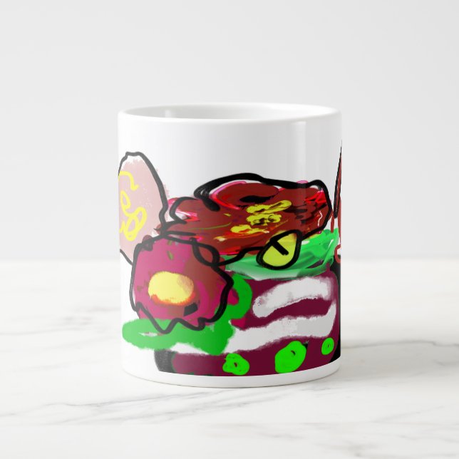 Grande Tasse Fleurs de Noël (Devant)