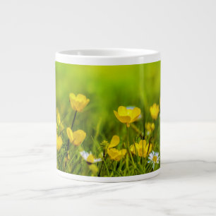 Grande Tasse Fleurs de printemps arrière-plan