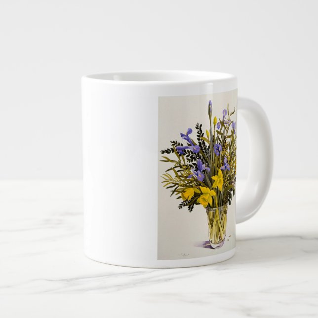 Grande Tasse Fleurs de ressort (Devant droit)