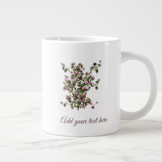 Grande Tasse Fleurs de Rhododendron personnalisées (Droite)