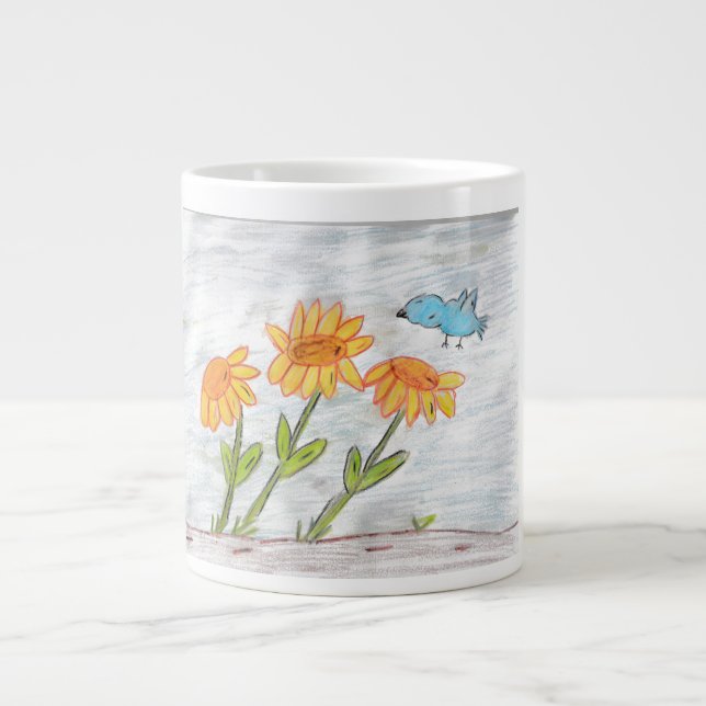 Grande Tasse Fleurs de soleil (Devant)