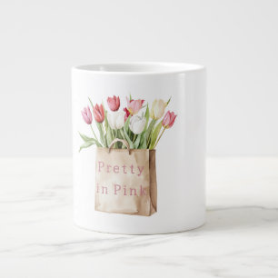 Grande Tasse Fleurs de tulipes roses rouges jaunes blanches dan