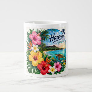 Grande Tasse Fleurs d'Hawaii
