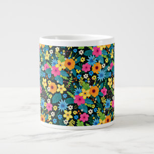 Grande Tasse Fleurs Ditsy Vibrantes Motif Floral Design-43785